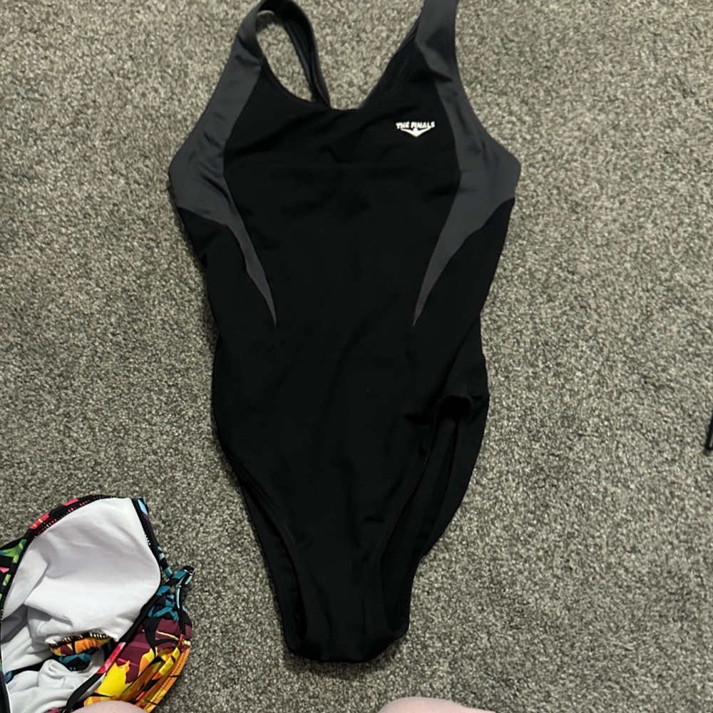 Women's Black and Gray Swimwear